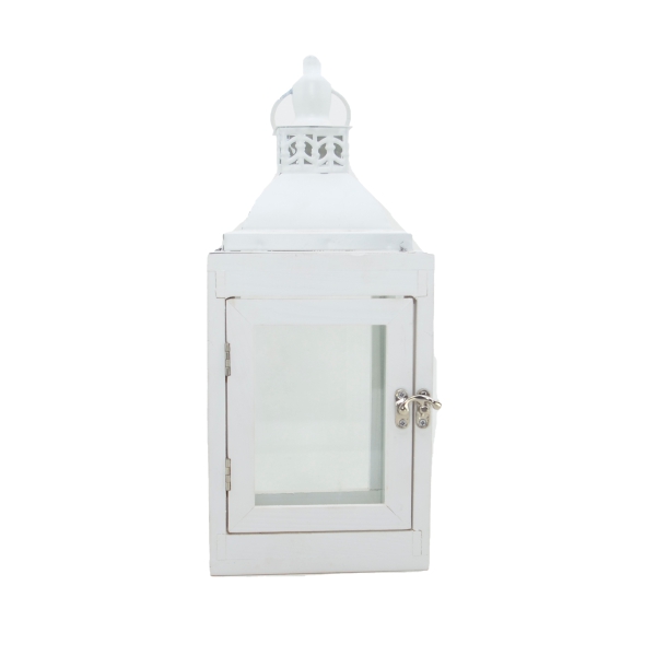 Luminária - Lanterna Branca com vidro